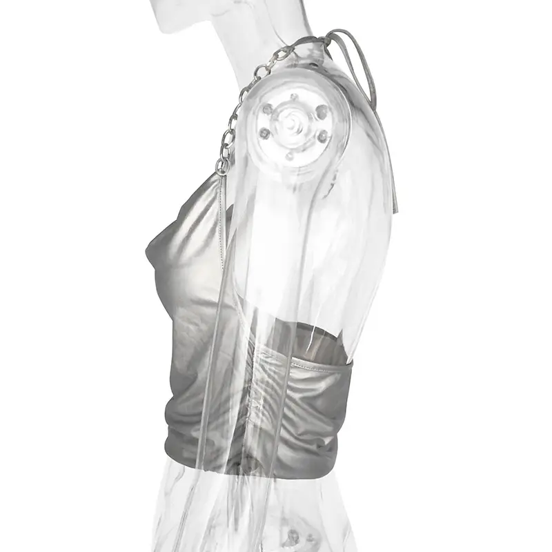 2023 Women's Silver Holographic Sleeveless Top — feature 24
