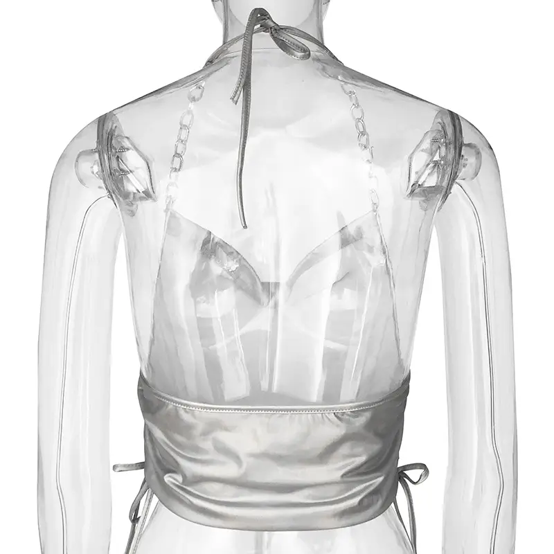 2023 Women's Silver Holographic Sleeveless Top — feature 25