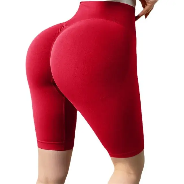 Peach Hip Fitness Pants Women's Tight High Waist Seamless Yoga Shorts - Image 10