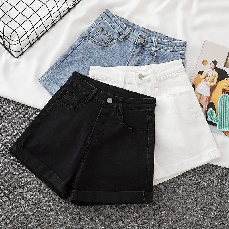 Black High-Waisted Denim Shorts for Women Summer 2025 - Image 7