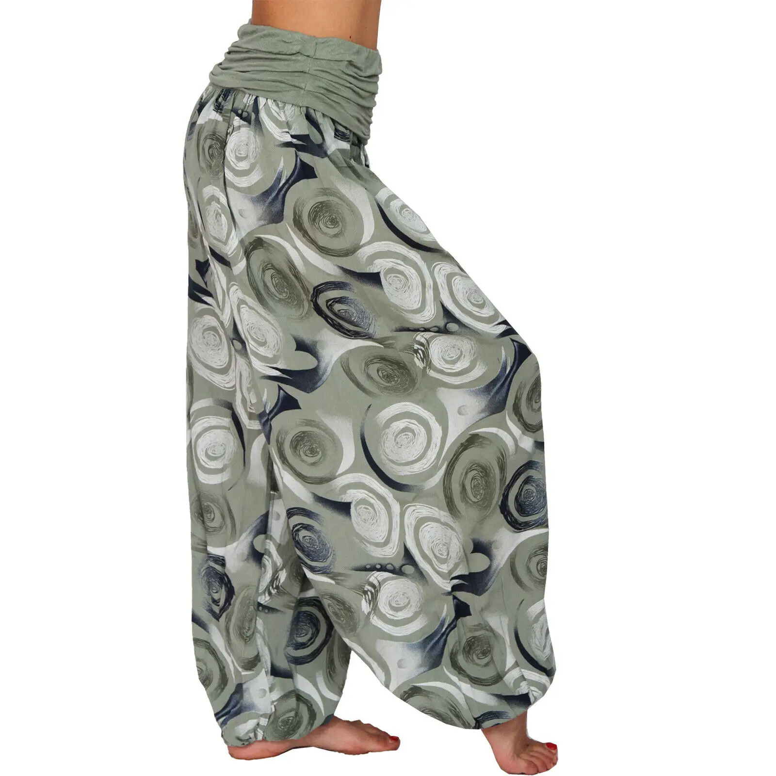 2022 Women's Printed Loose Harem Pants Spring Summer - Image 10