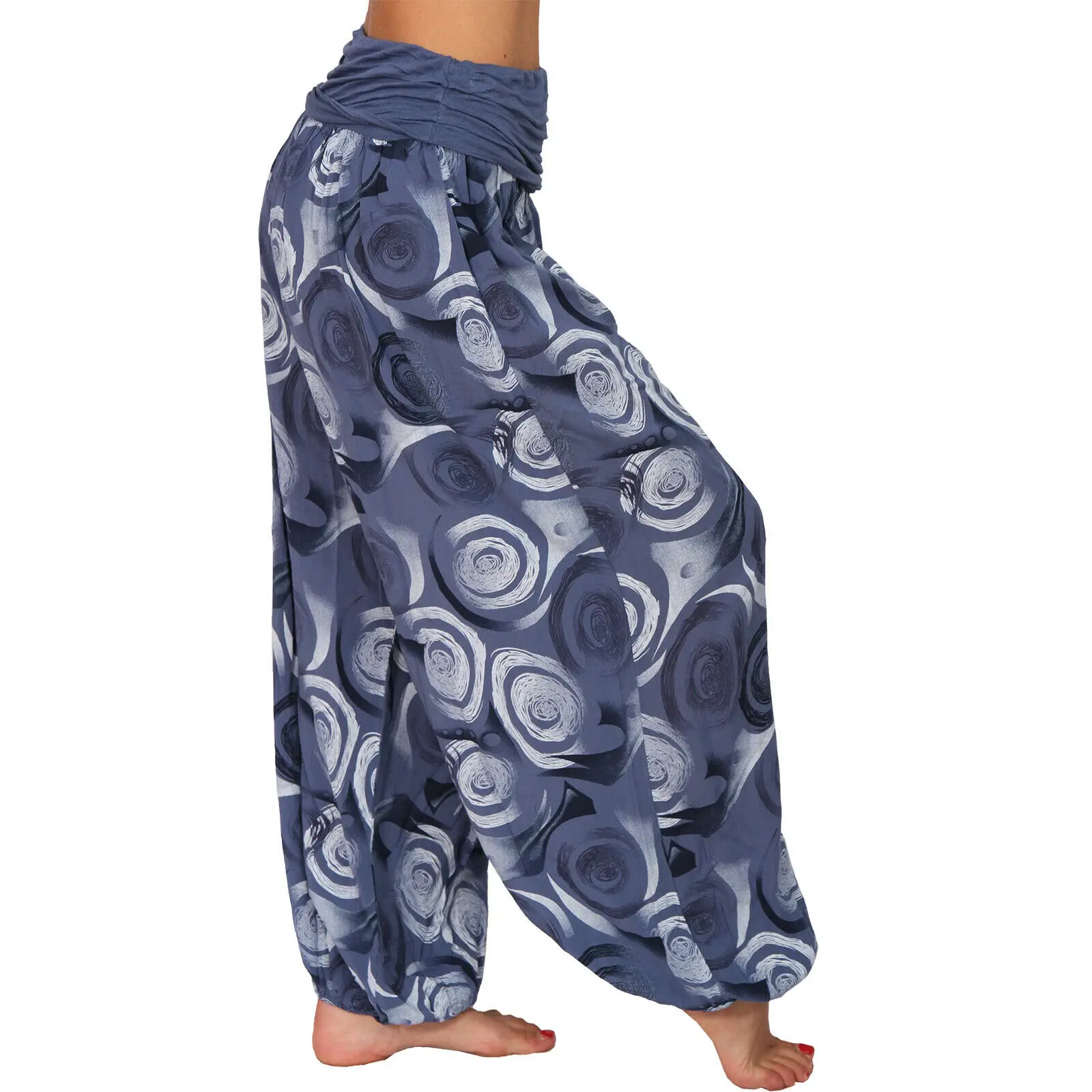 2022 Women's Printed Loose Harem Pants Spring Summer - Image 7