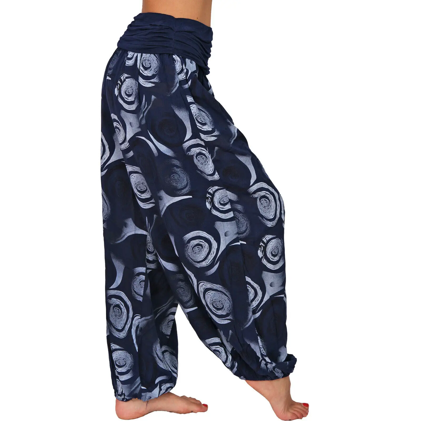 2022 Women's Printed Loose Harem Pants Spring Summer - Image 8