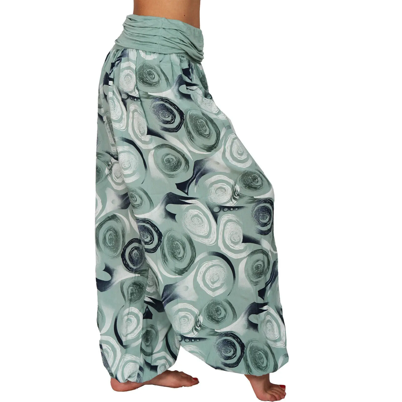 2022 Women's Printed Loose Harem Pants Spring Summer - Image 9