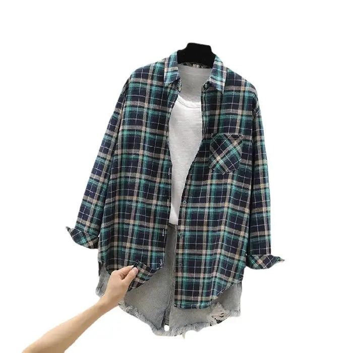Women Plaid Long Sleeve Jacket 2023 New - Image 21