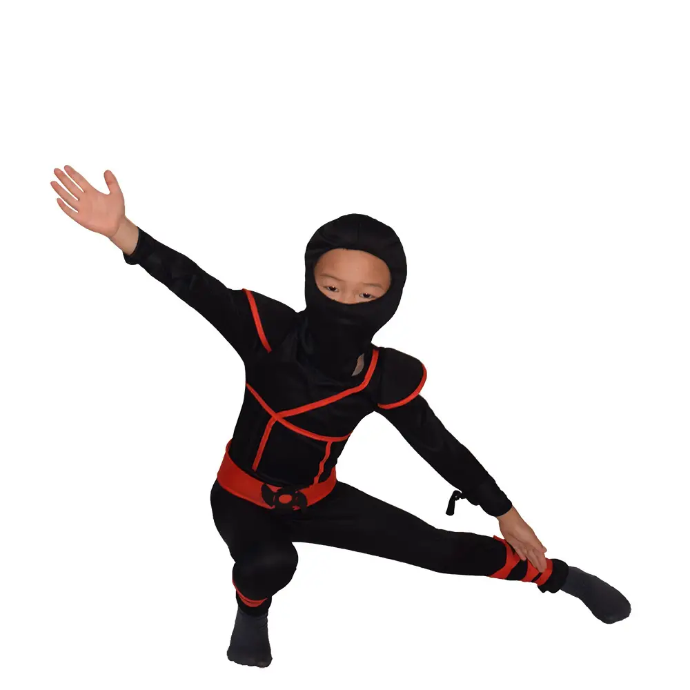 Japanese Ninja Kids Night Suit Black Red Mask - Image 5