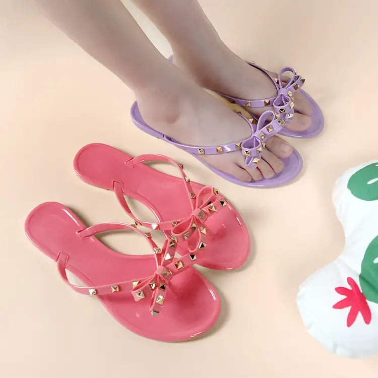 Foreign Trade Jelly Diamond Pvc Sandals Nursing Shoes Women's Flat Shoes Women's Style Temu Dropshipping - Image 6