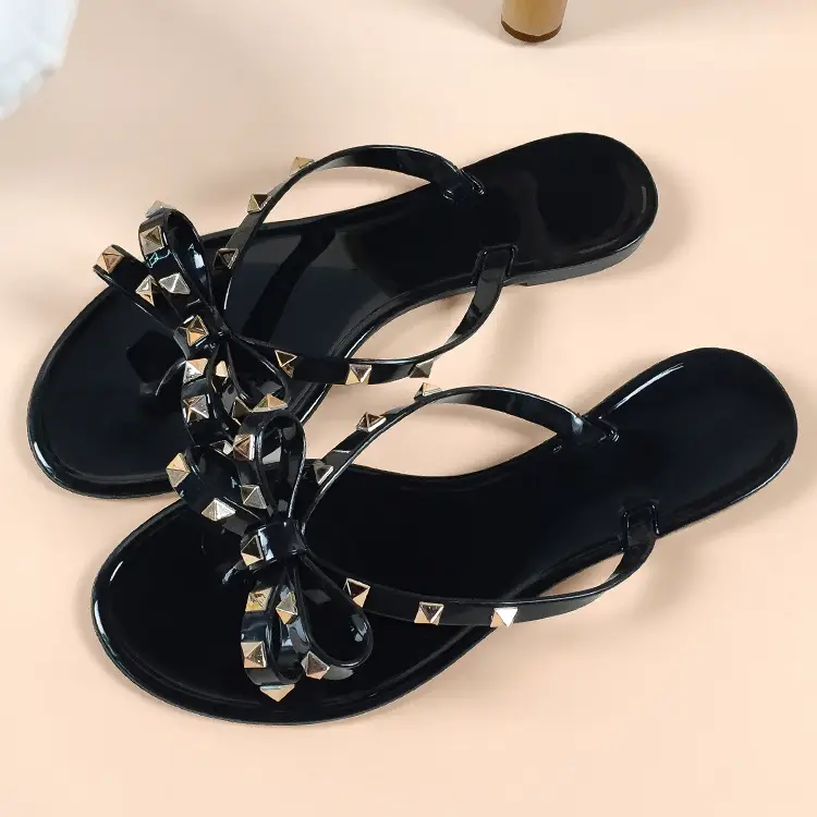 Foreign Trade Jelly Diamond Pvc Sandals Nursing Shoes Women's Flat Shoes Women's Style Temu Dropshipping - Image 2