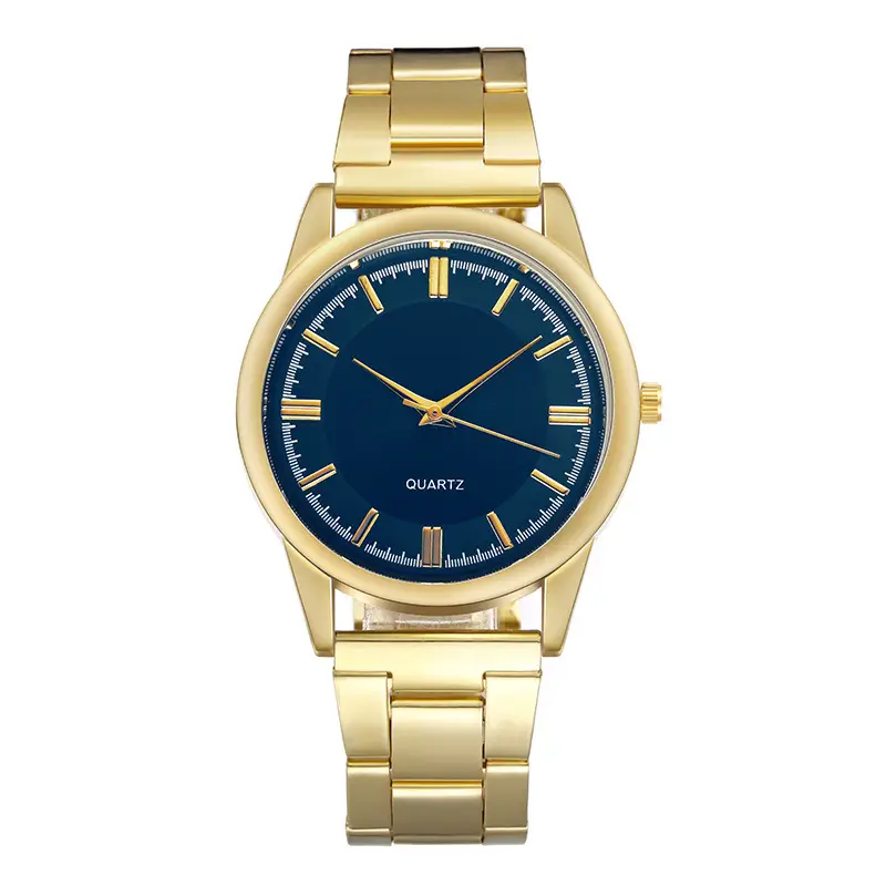 Gold Men's Quartz Watch with Steel Band - Image 10