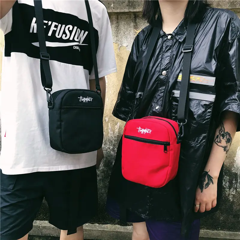Red Japanese Style Men's Shoulder Bag — feature 1