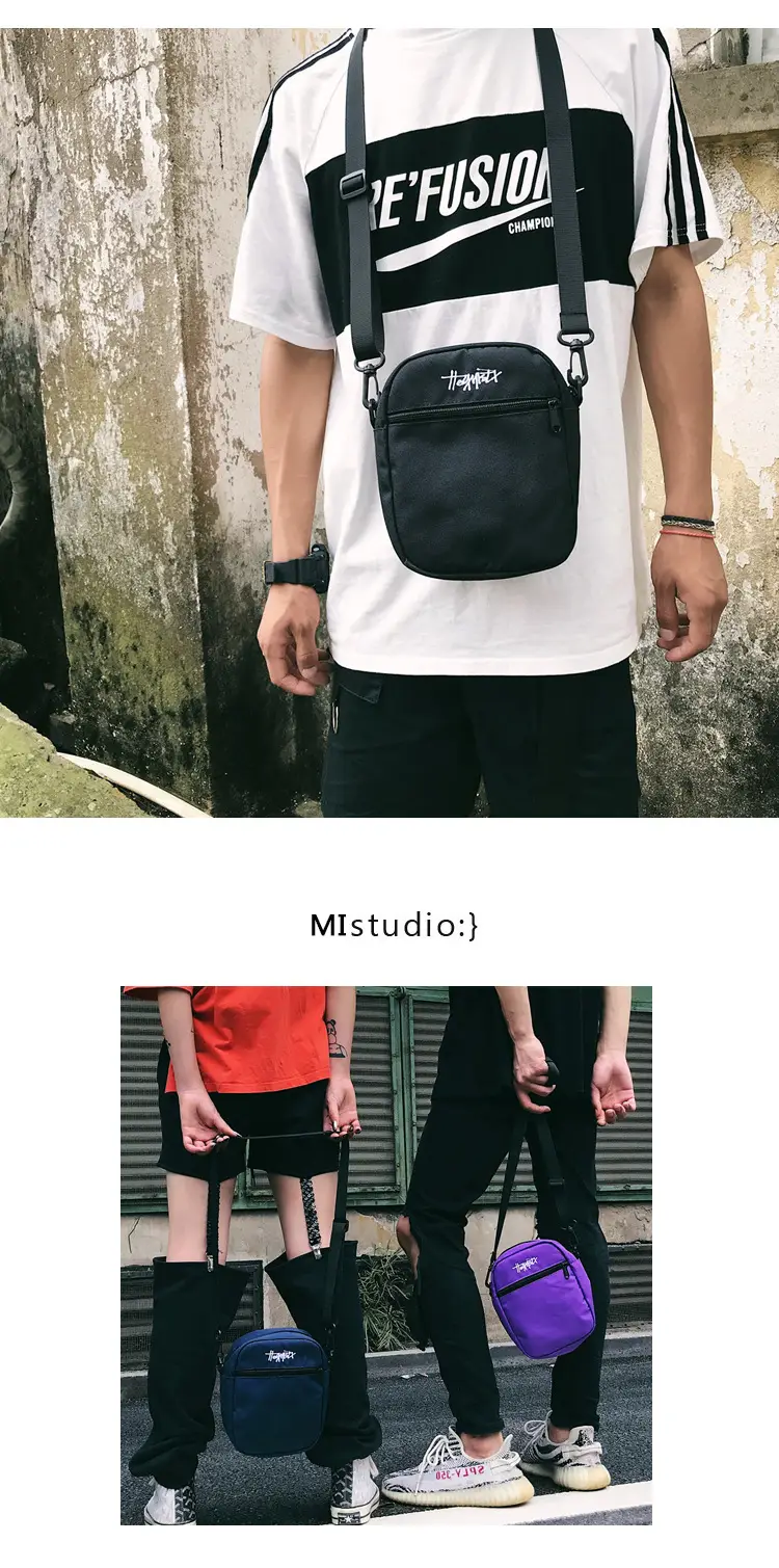 Red Japanese Style Men's Shoulder Bag — feature 12