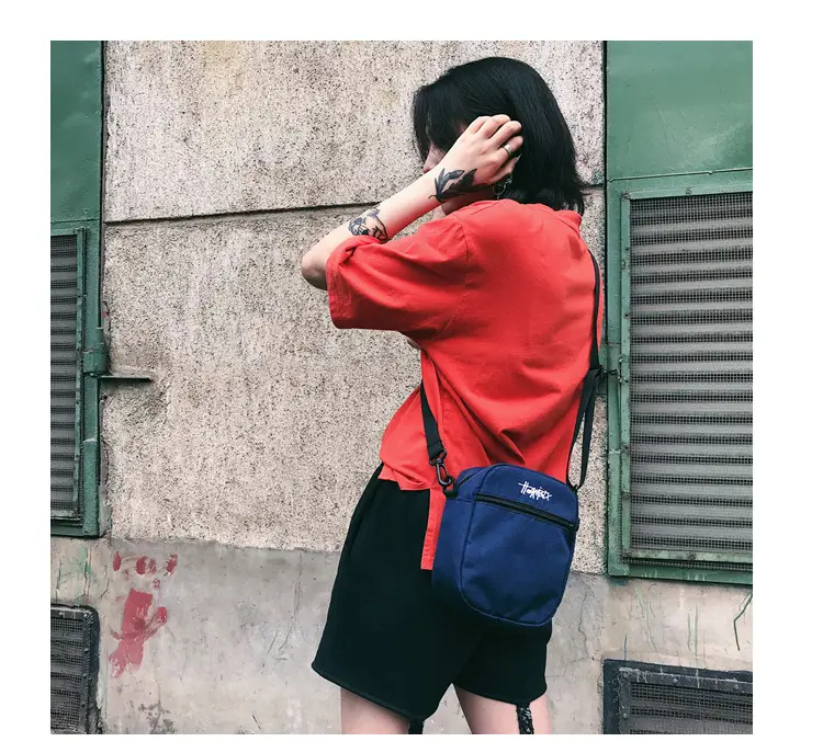 Red Japanese Style Men's Shoulder Bag — feature 13