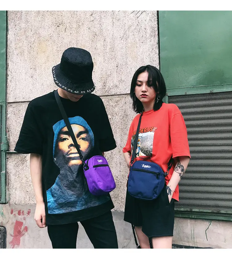 Red Japanese Style Men's Shoulder Bag — feature 17