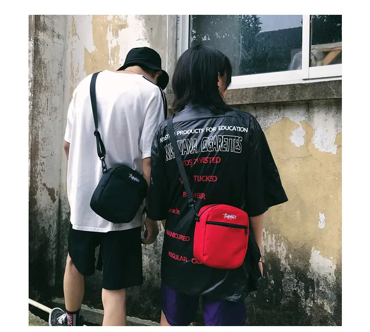Red Japanese Style Men's Shoulder Bag — feature 23