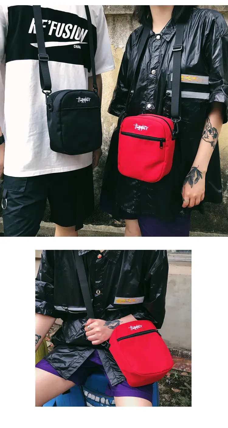 Red Japanese Style Men's Shoulder Bag — feature 25
