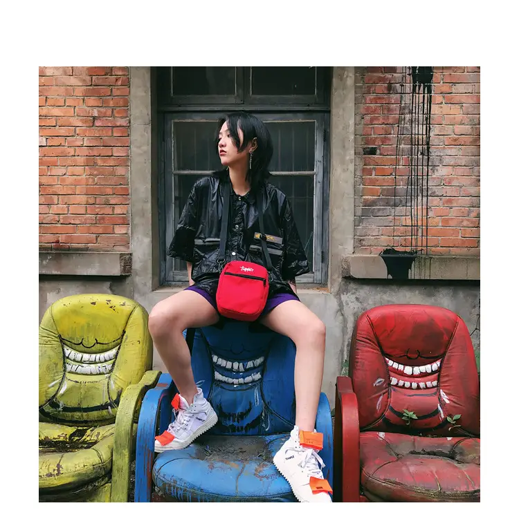 Red Japanese Style Men's Shoulder Bag — feature 26