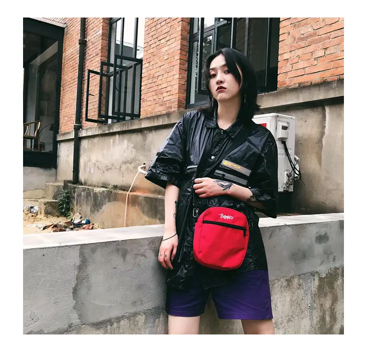 Red Japanese Style Men's Shoulder Bag — feature 27