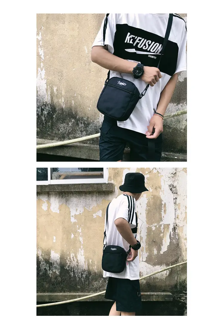 Red Japanese Style Men's Shoulder Bag — feature 7