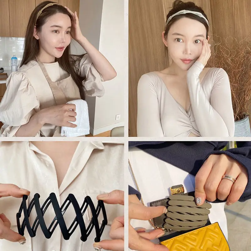 Folding Retractable Hairpin Headband Set of 6 - Image 8