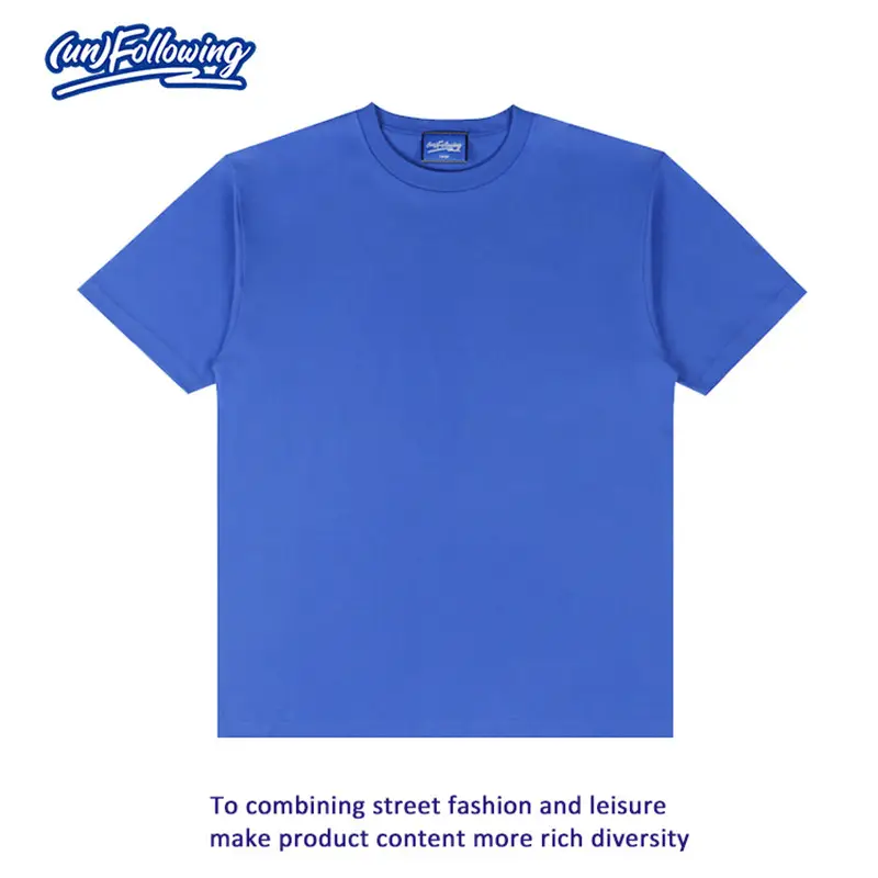 Unf Heavyweight Pure Cotton T-Shirt Spring Summer Loose Off Shoulder
