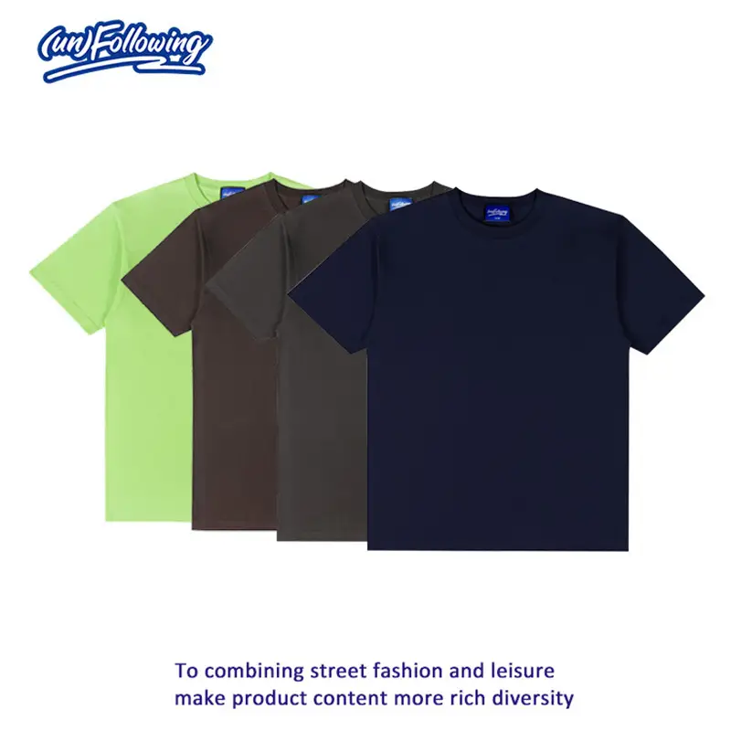Unf Heavyweight Pure Cotton T-Shirt Spring Summer Loose Off Shoulder