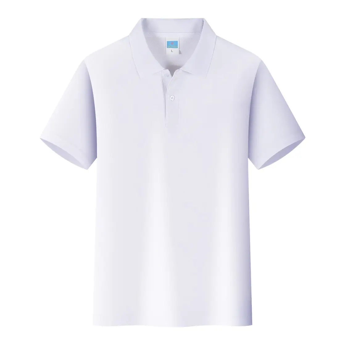 Black Cotton Polo Shirt with Logo Print - Image 17