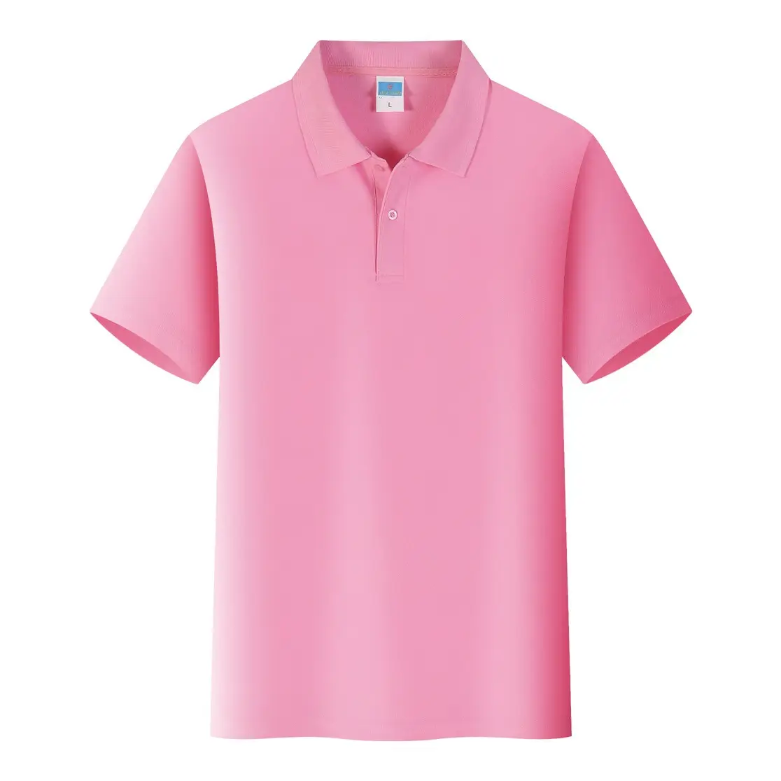 Black Cotton Polo Shirt with Logo Print - Image 11