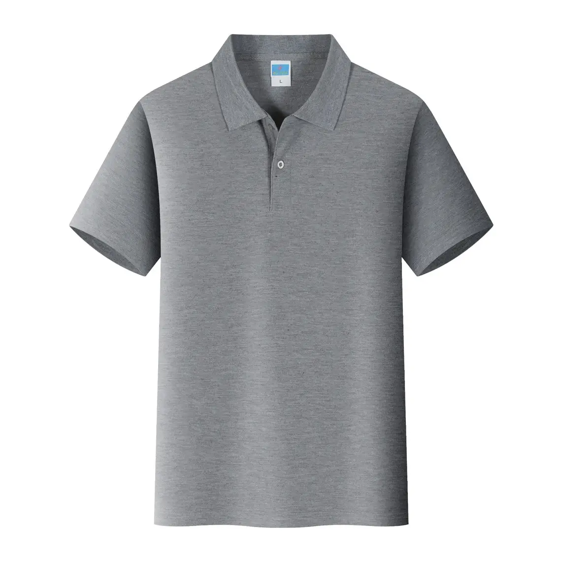 Black Cotton Polo Shirt with Logo Print - Image 4