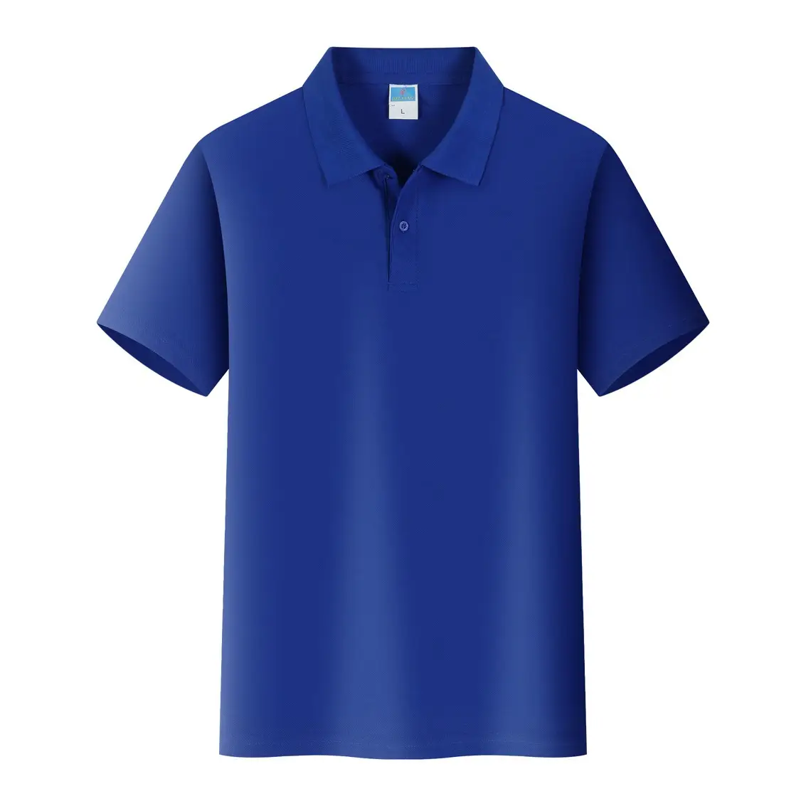 Black Cotton Polo Shirt with Logo Print - Image 7