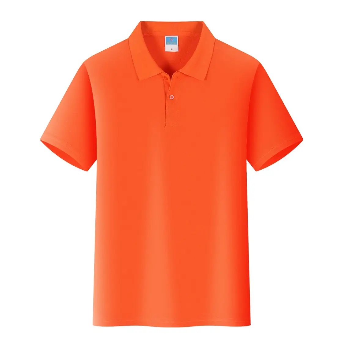 Black Cotton Polo Shirt with Logo Print - Image 8