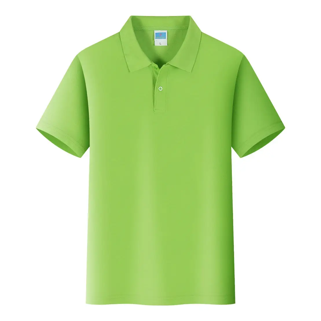 Black Cotton Polo Shirt with Logo Print - Image 9