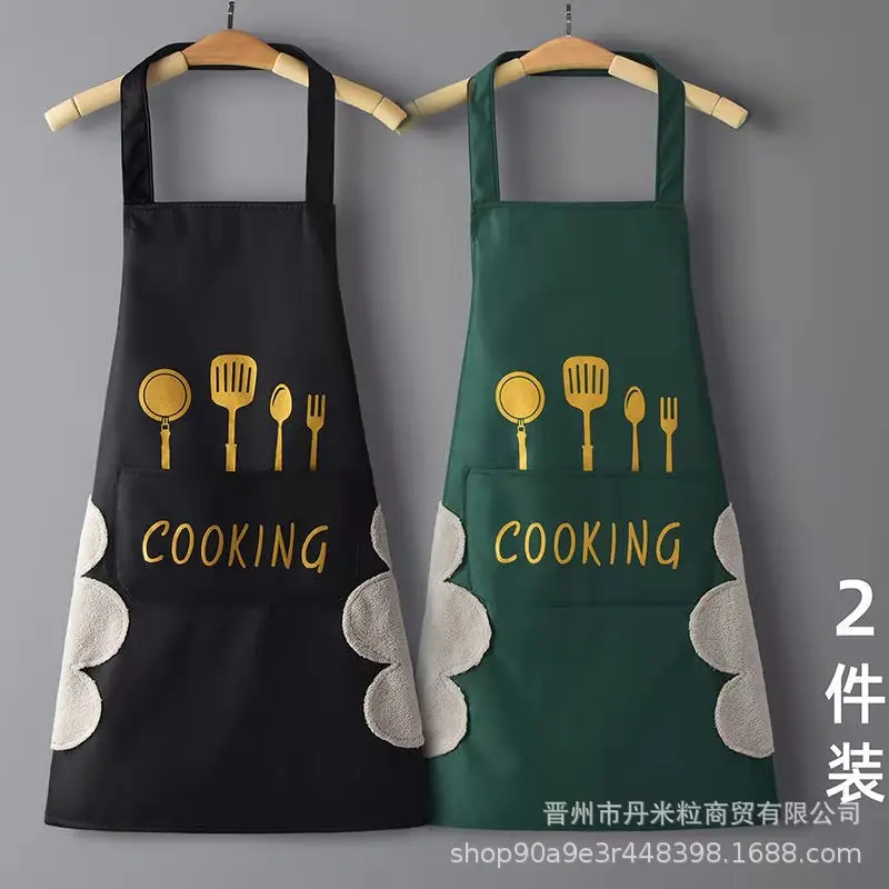Waterproof Oil-Proof Kitchen Apron with Cooking Logo - Image 11
