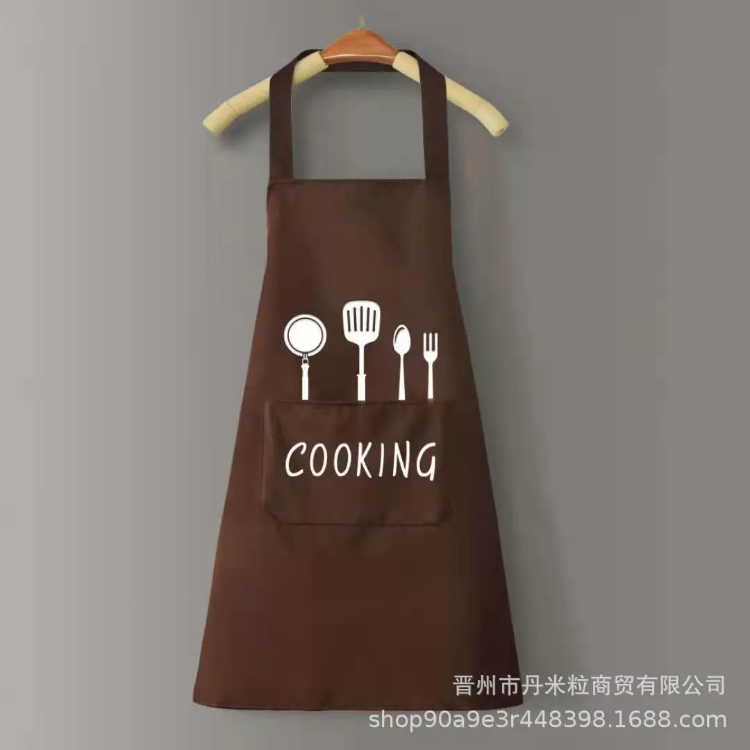 Waterproof Oil-Proof Kitchen Apron with Cooking Logo - Image 3