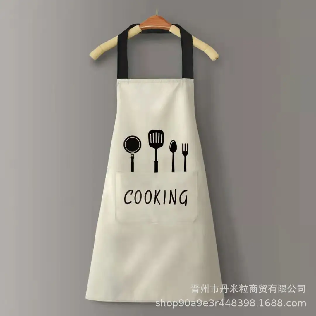 Waterproof Oil-Proof Kitchen Apron with Cooking Logo - Image 4