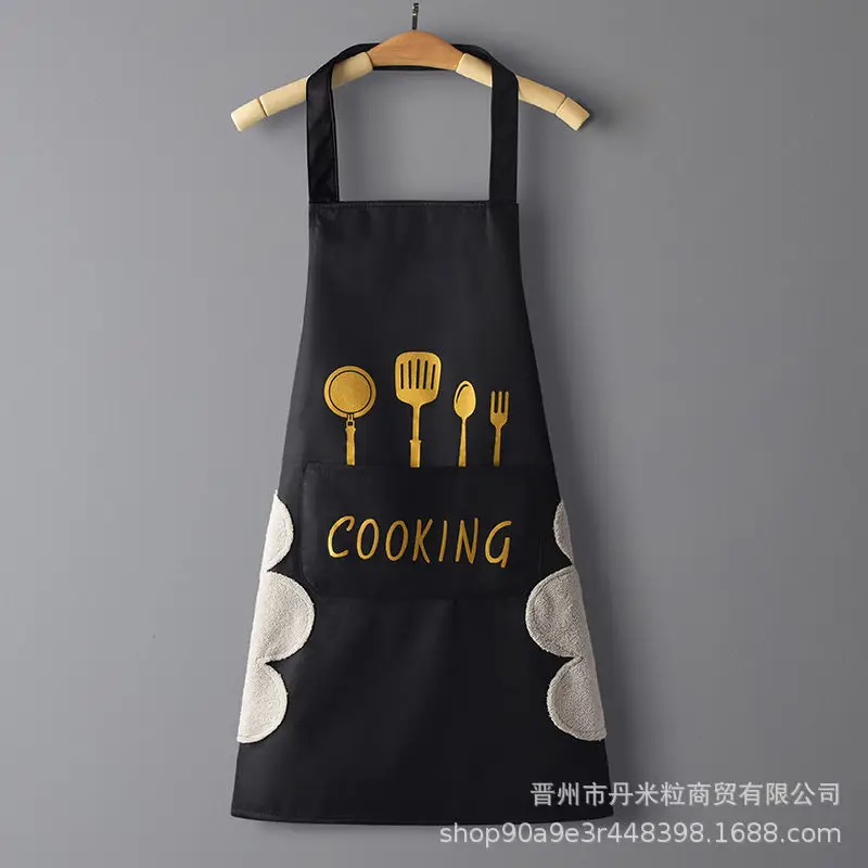 Waterproof Oil-Proof Kitchen Apron with Cooking Logo - Image 5
