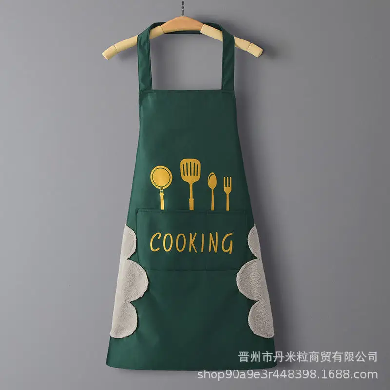 Waterproof Oil-Proof Kitchen Apron with Cooking Logo - Image 6