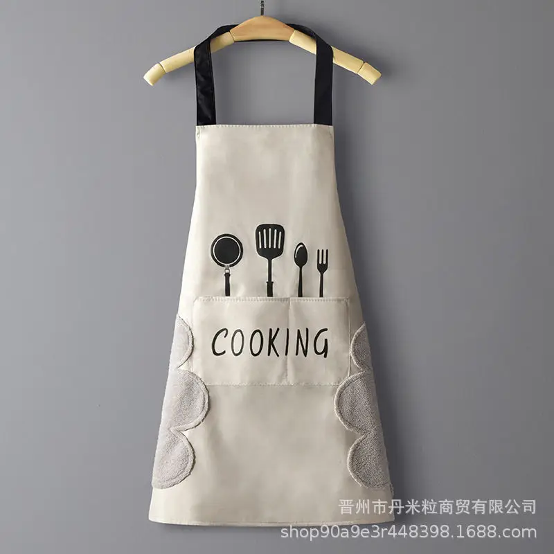 Waterproof Oil-Proof Kitchen Apron with Cooking Logo - Image 8