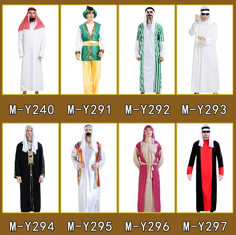 Halloween Arabian Costume Adult Men Women Robe Middle East Dubai — feature 5