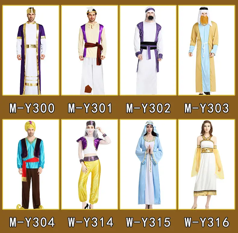 Halloween Arabian Costume Adult Men Women Robe Middle East Dubai — feature 6