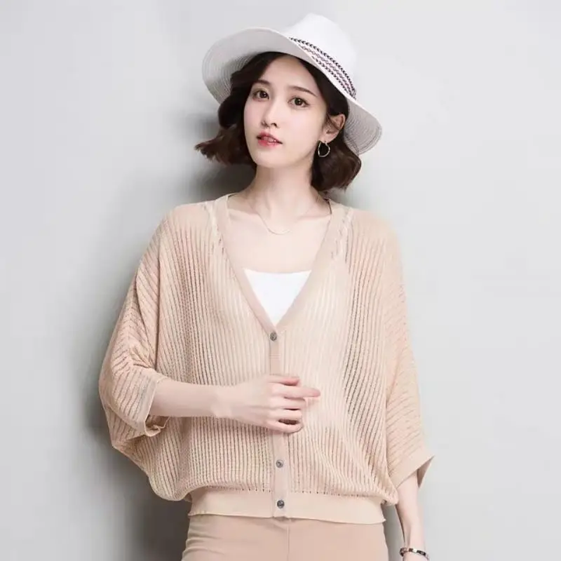 Women's 2022 Knitted Cardigan Summer Sunscreen Sleeve