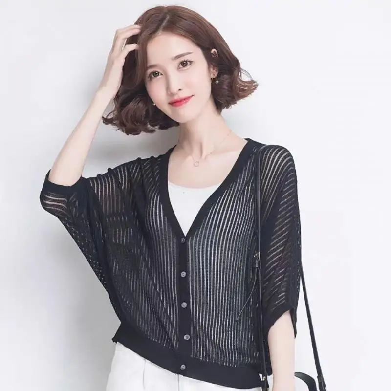 Women's 2022 Knitted Cardigan Summer Sunscreen Sleeve