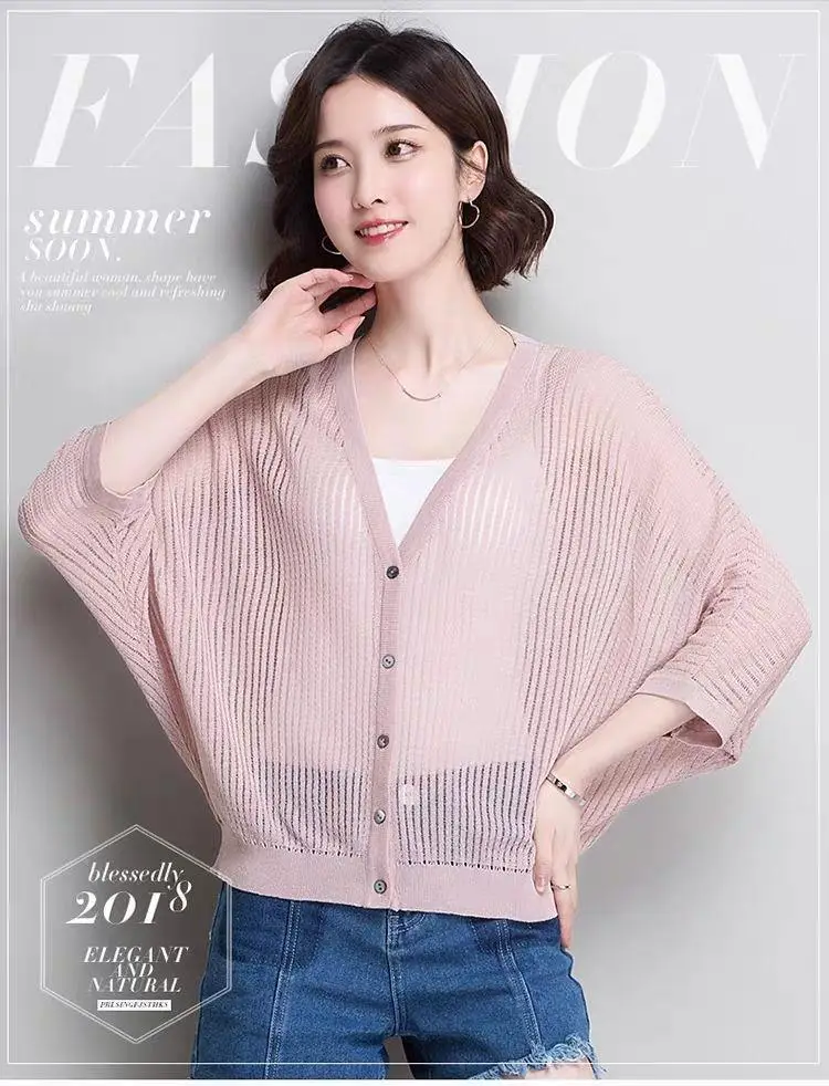 Women's 2022 Knitted Cardigan Summer Sunscreen Sleeve — feature 1