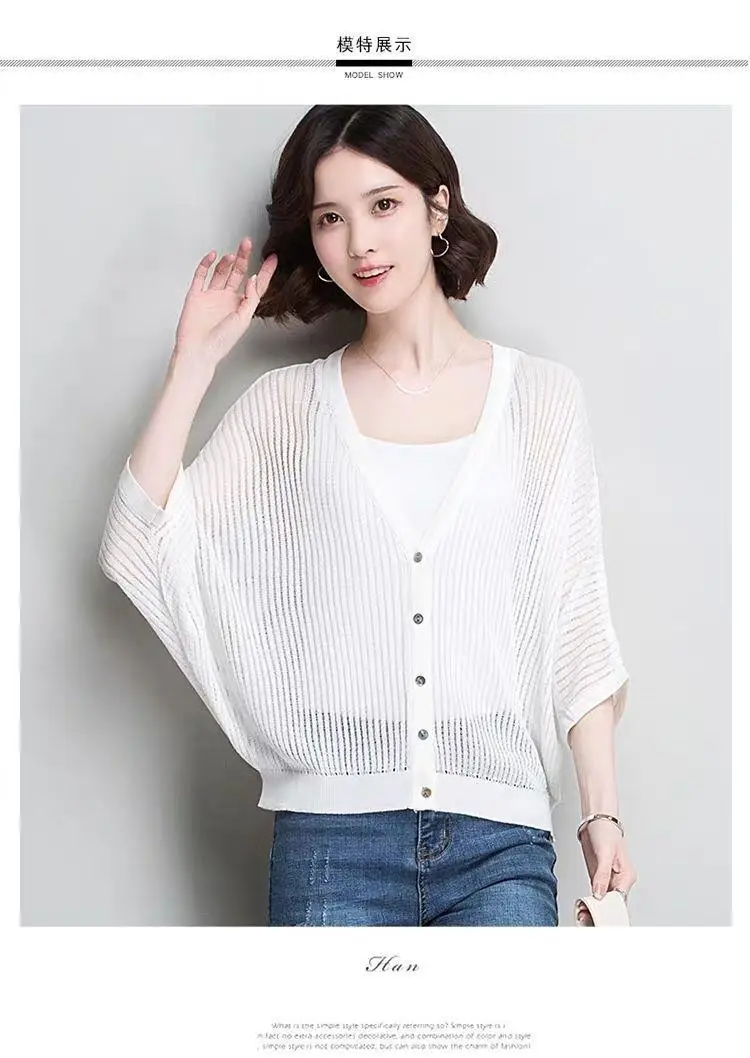 Women's 2022 Knitted Cardigan Summer Sunscreen Sleeve — feature 15