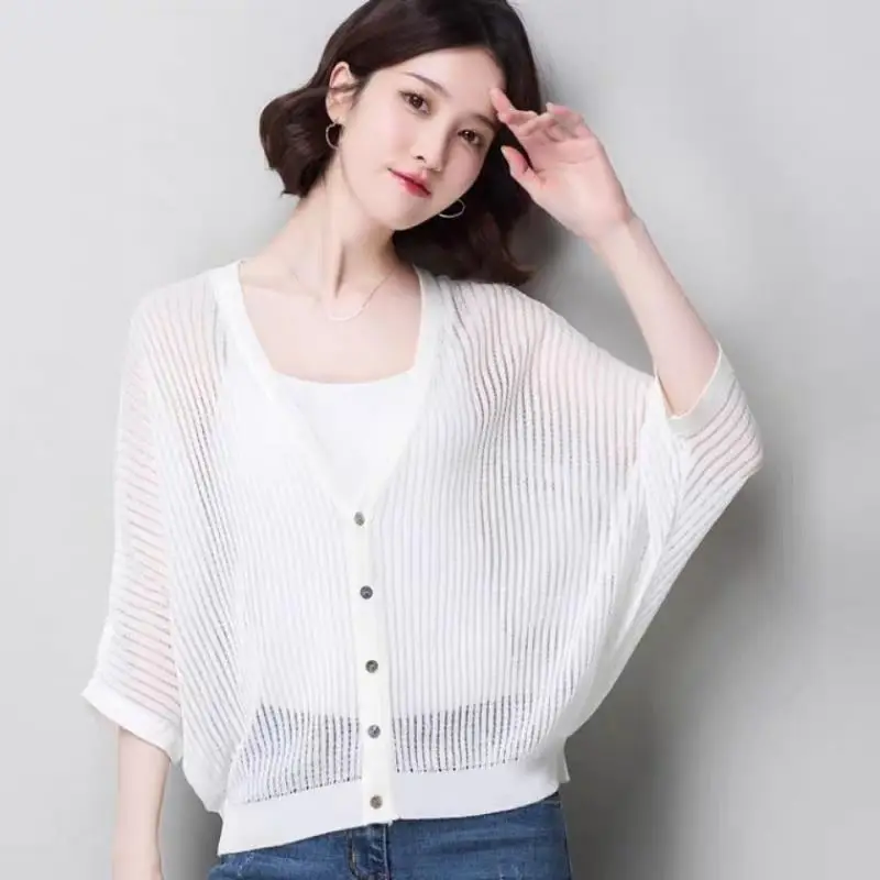 Women's 2022 Knitted Cardigan Summer Sunscreen Sleeve