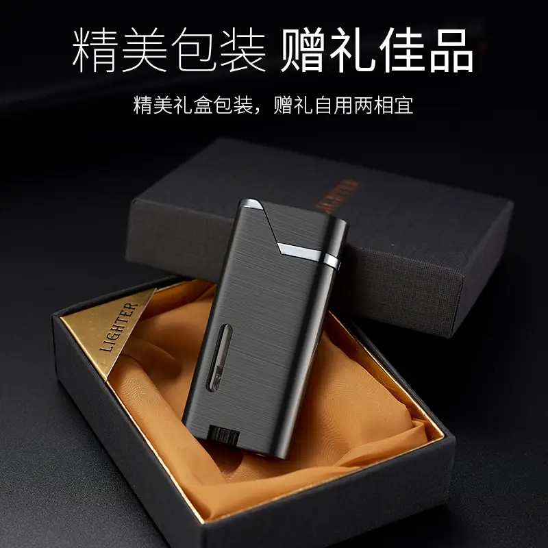 Men's Gold Direct Injection Lighter with Blue Flame - Image 13