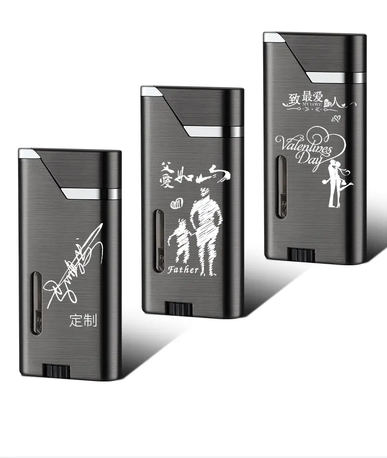 Men's Gold Direct Injection Lighter with Blue Flame — feature 15