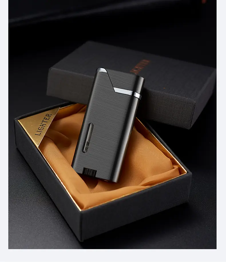 Men's Gold Direct Injection Lighter with Blue Flame — feature 21