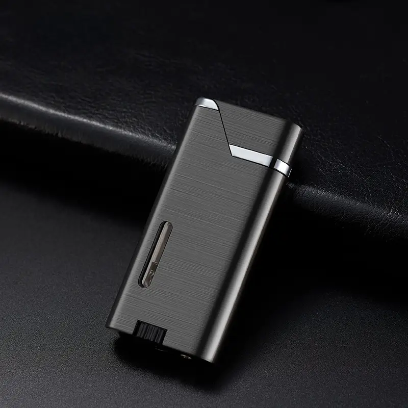 Men's Gold Direct Injection Lighter with Blue Flame - Image 2