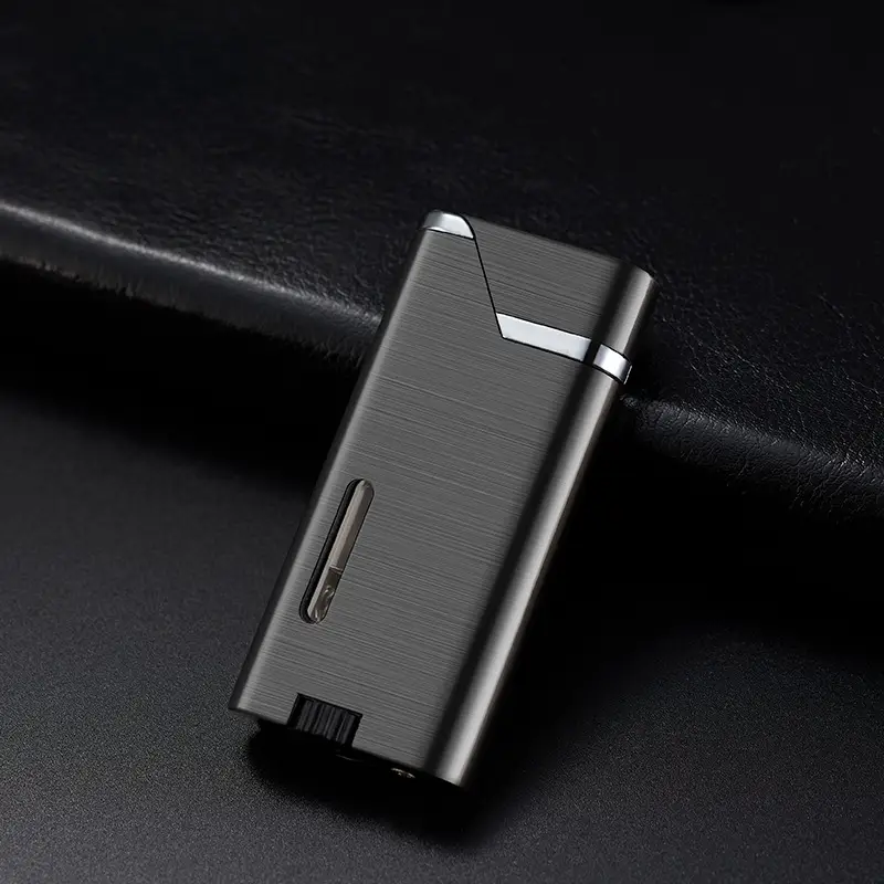 Men's Gold Direct Injection Lighter with Blue Flame - Image 3