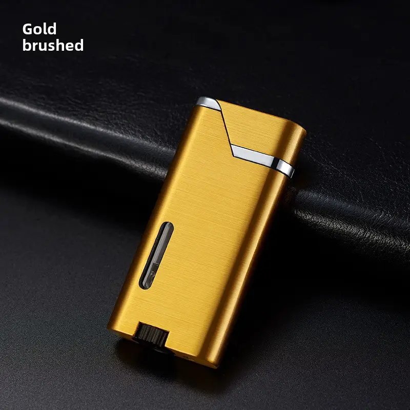 Men's Gold Direct Injection Lighter with Blue Flame - Image 7